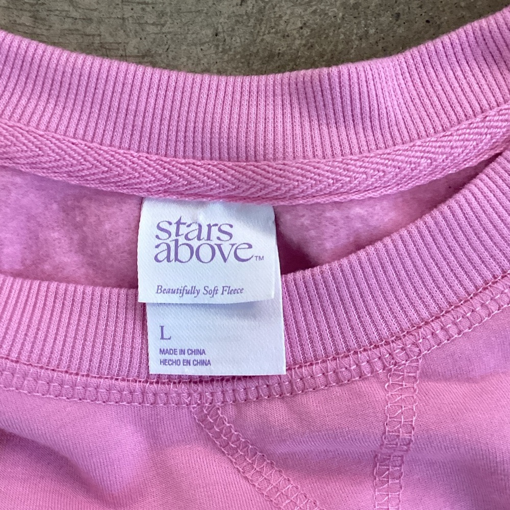 Stars Above Light Pink Kids Pajama Set - Picture 2 of 2